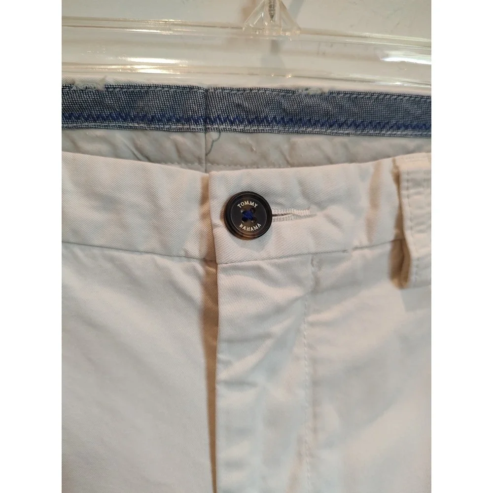 Tommy Bahama men flat front khaki Sand pants sz 42x30 Pima Cotton Modal Casual